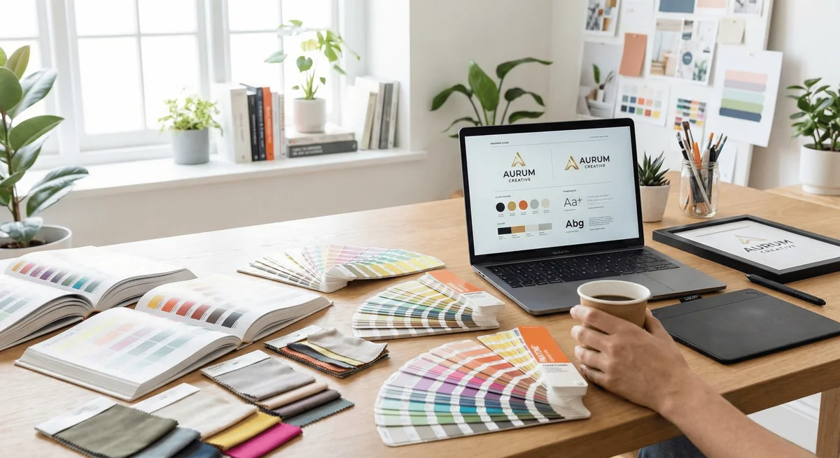 Paleta de cores de branding e psicologia visual